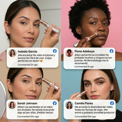 Depiladora facial 2 en 1 | Efecto purpurina