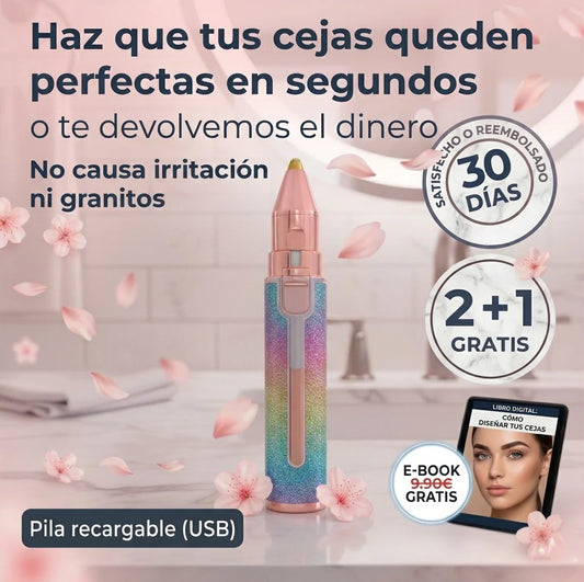 Depiladora facial 2 en 1 | Efecto purpurina