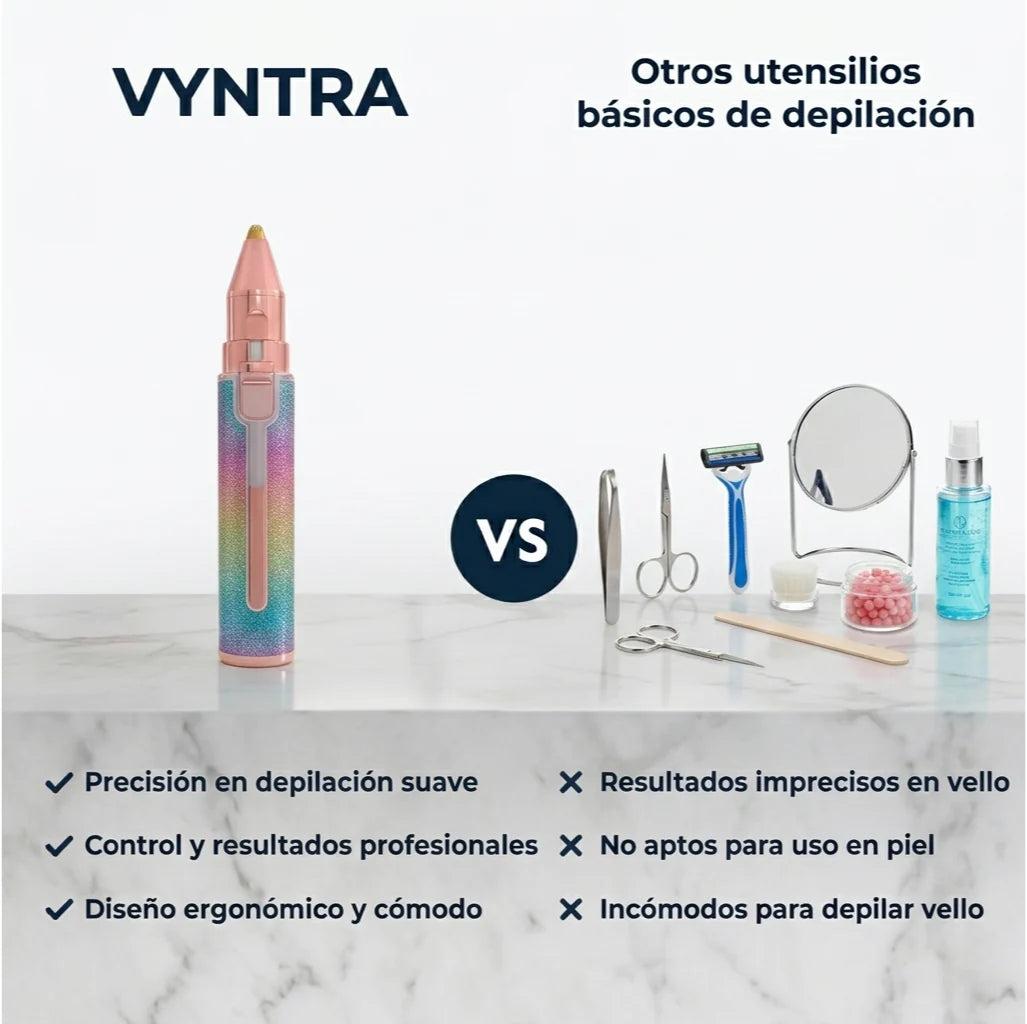 Depiladora facial 2 en 1 | Efecto purpurina