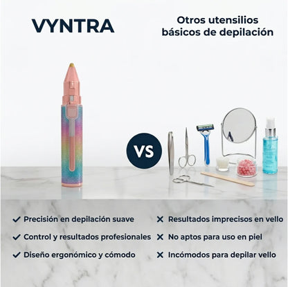 Depiladora facial 2 en 1 | Efecto purpurina