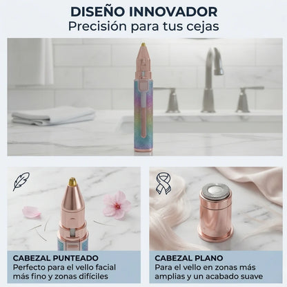 Depiladora facial 2 en 1 | Efecto purpurina