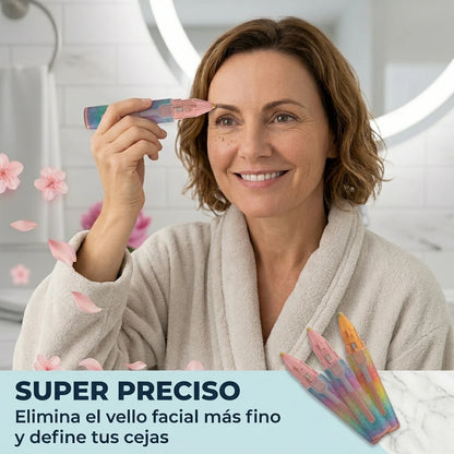 Depiladora facial 2 en 1 | Efecto purpurina