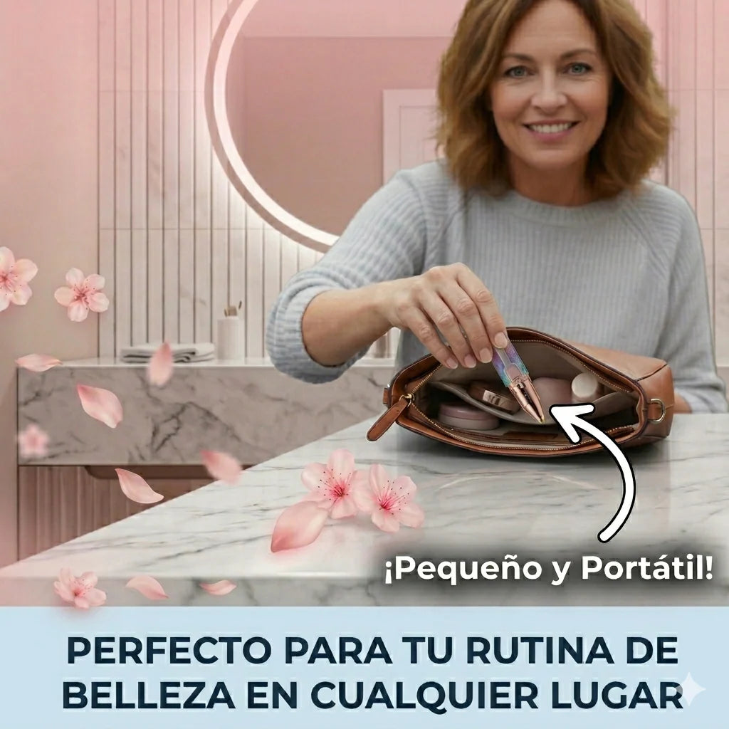 Depiladora facial 2 en 1 | Efecto purpurina